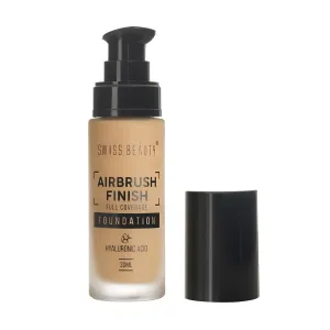 Swiss Beauty Airbrush Finish Full Coverage Foundation with Hyaluronic Acid (Shade - 5 Caramal Beige SB 512)